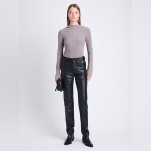 PROENZA SCHOULER  Maxine Pants In Lightweight Leather Black US 4 Org $995
